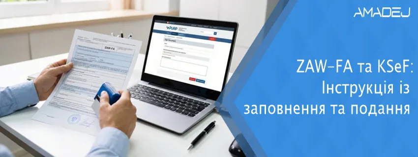 Головний банер інструкції з реєстрації ZAW-FA для KSeF через ePUAP
